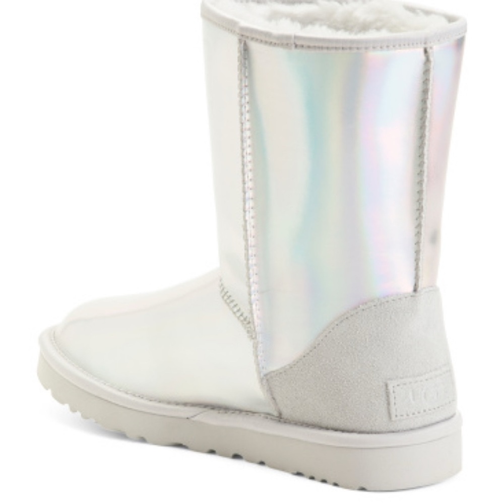 UGG UGGs classic iridescent glacier grey women's booties boots 7 Brand New NIB!